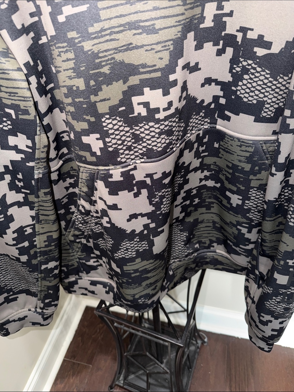 AFTCO Men's Digital Camo Reaper Pullover Hoodie - Black, Olive, Gray - Picture 3 of 7